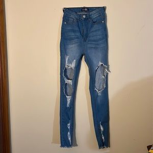 Boohoo ripped jeans